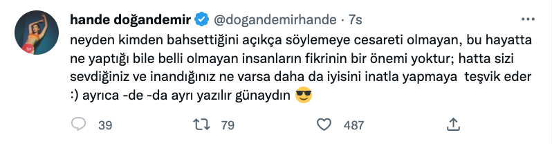 hande dogandemir den sert sozler once paylasti sonra sildi kime soyledigi merak konusu oldu